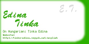 edina tinka business card